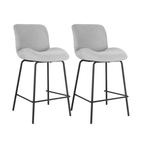 Artiss 2x Bar Stools Upholstered Seat Metal