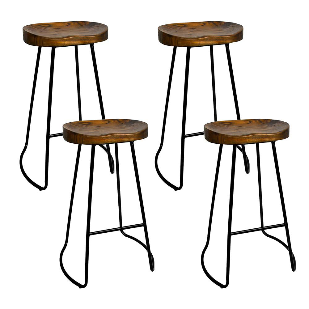 Artiss 4x Bar Stools Tractor Seat 75cm Black