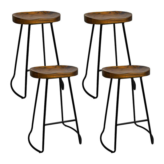 Artiss 4x Bar Stools Tractor Seat 65cm Black