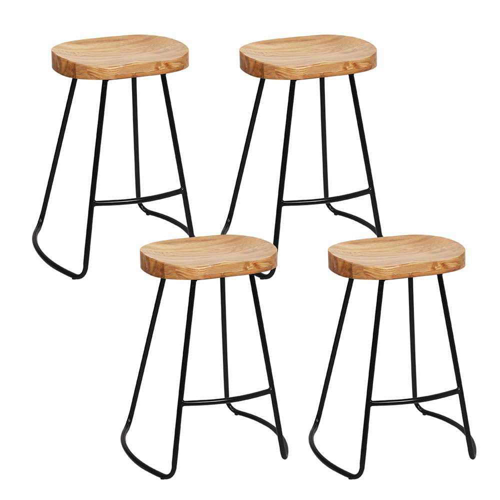 Artiss 4x Bar Stools Tractor Seat 65cm Wooden