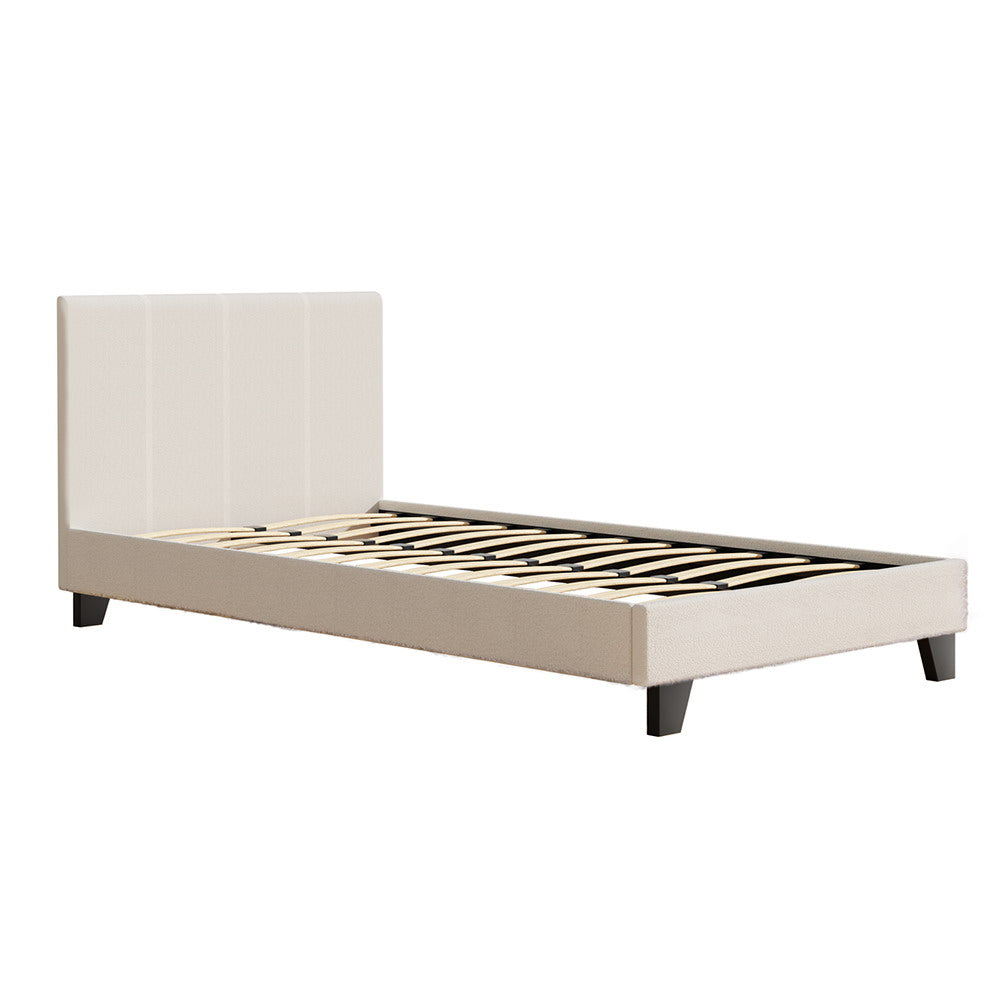 Artiss Bed Frame King Single Size Boucle NEO