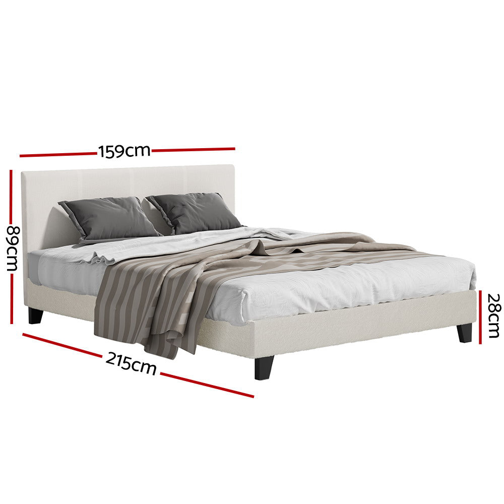 Artiss Bed Frame Queen Size Boucle NEO