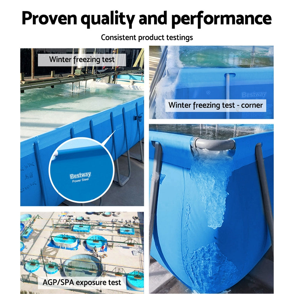 Bestway Swimming Pool 400x211x81cm Steel Frame Above Ground Pools 5700L