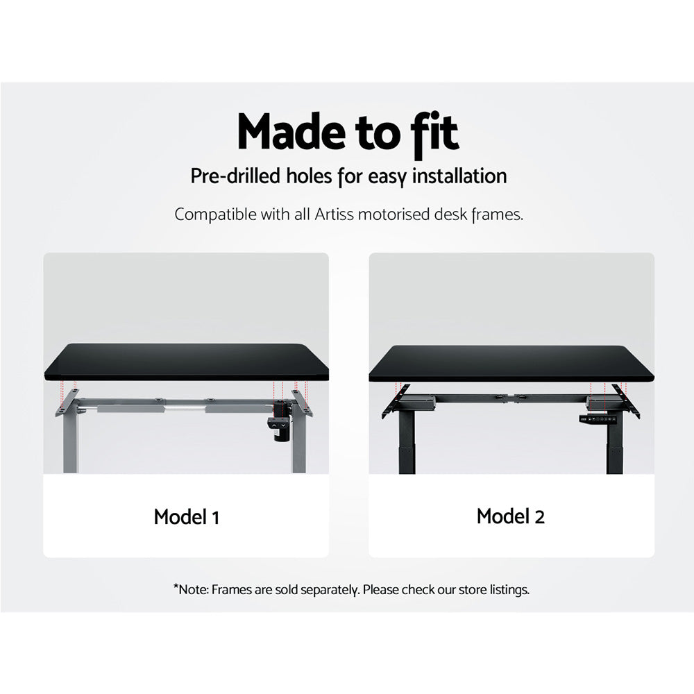 Artiss Standing Desk Top Adjustable Motorised Electric Sit Stand Table Black