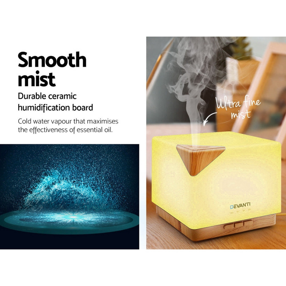 DEVANTi Aroma Diffuser Air Humidifier Night Light 600ml