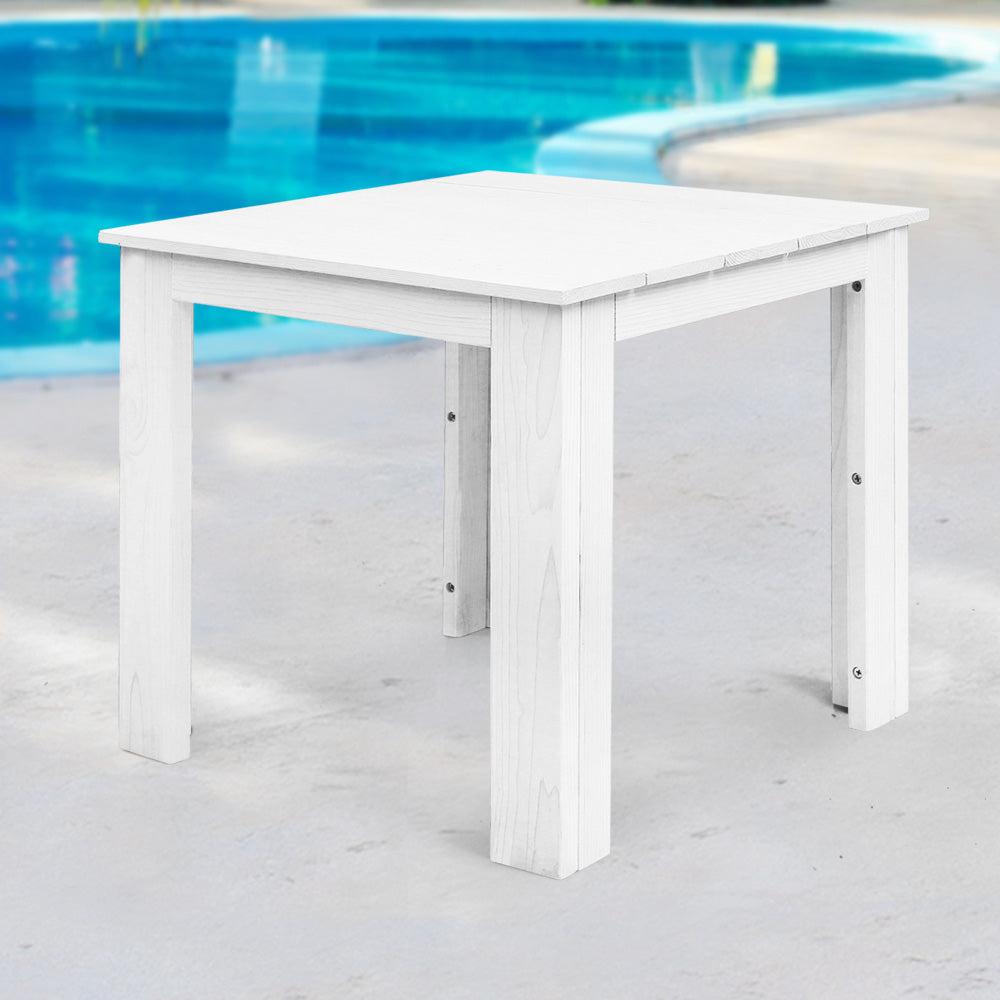 Gardeon Coffee Side Table Wooden Desk Outdoor Furniture Camping Garden White