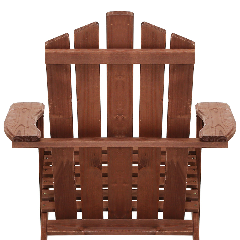 Gardeon Outdoor Sun Lounge Beach Chairs Table Setting Wooden Adirondack Patio Lounges Chair