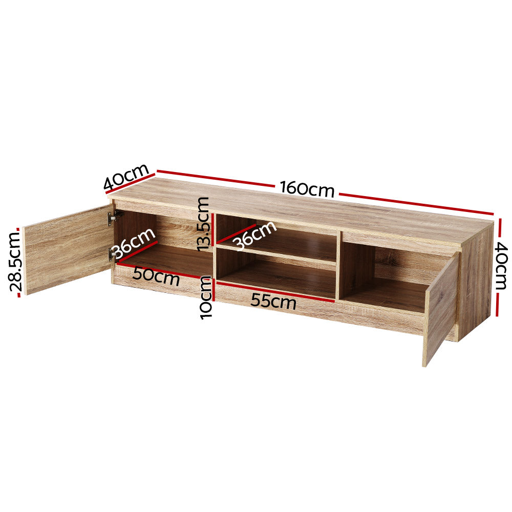 Artiss TV Cabinet Entertainment Unit 160cm Pine Charles