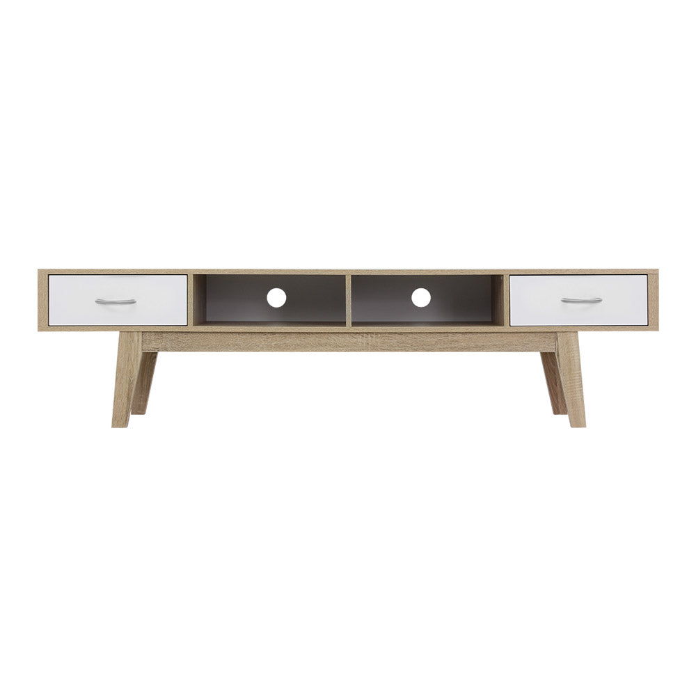 Artiss TV Cabinet Entertainment Unit 180cm Oak White Gary