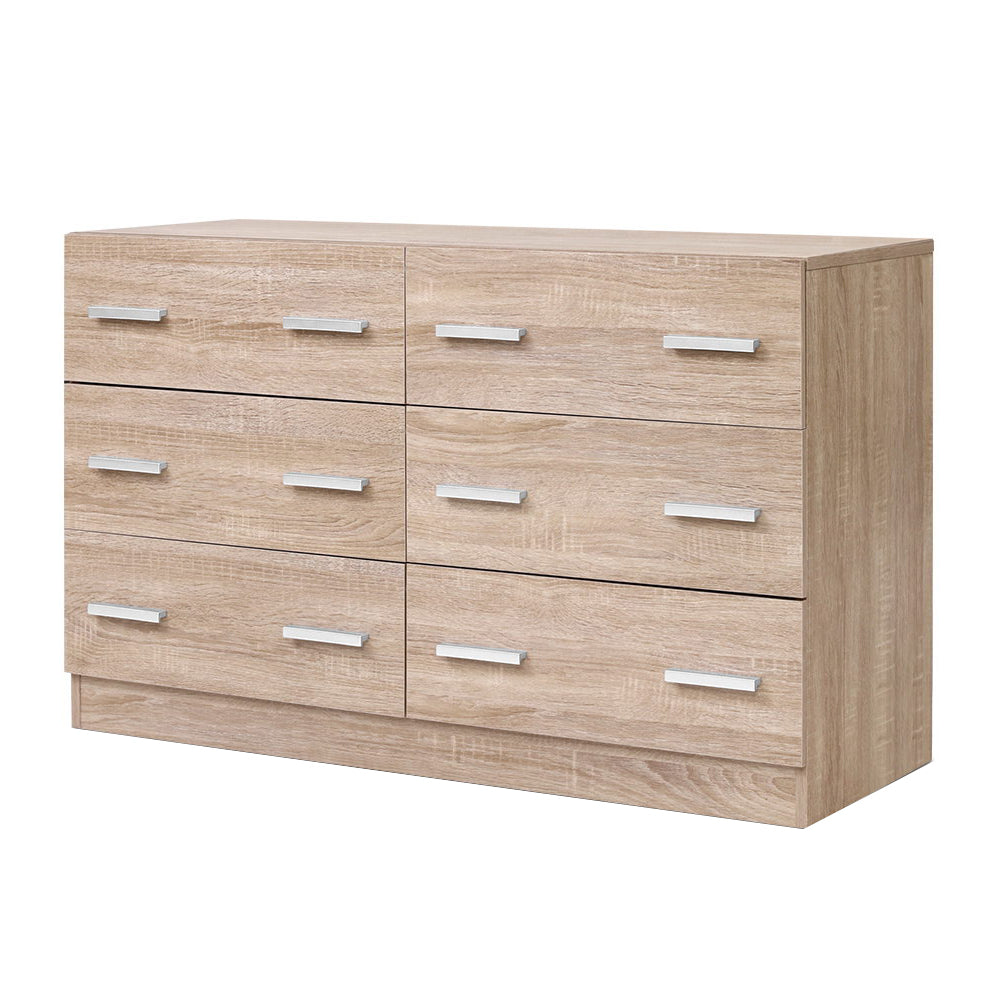 Artiss 6 Chest of Drawers - VEDA Oak