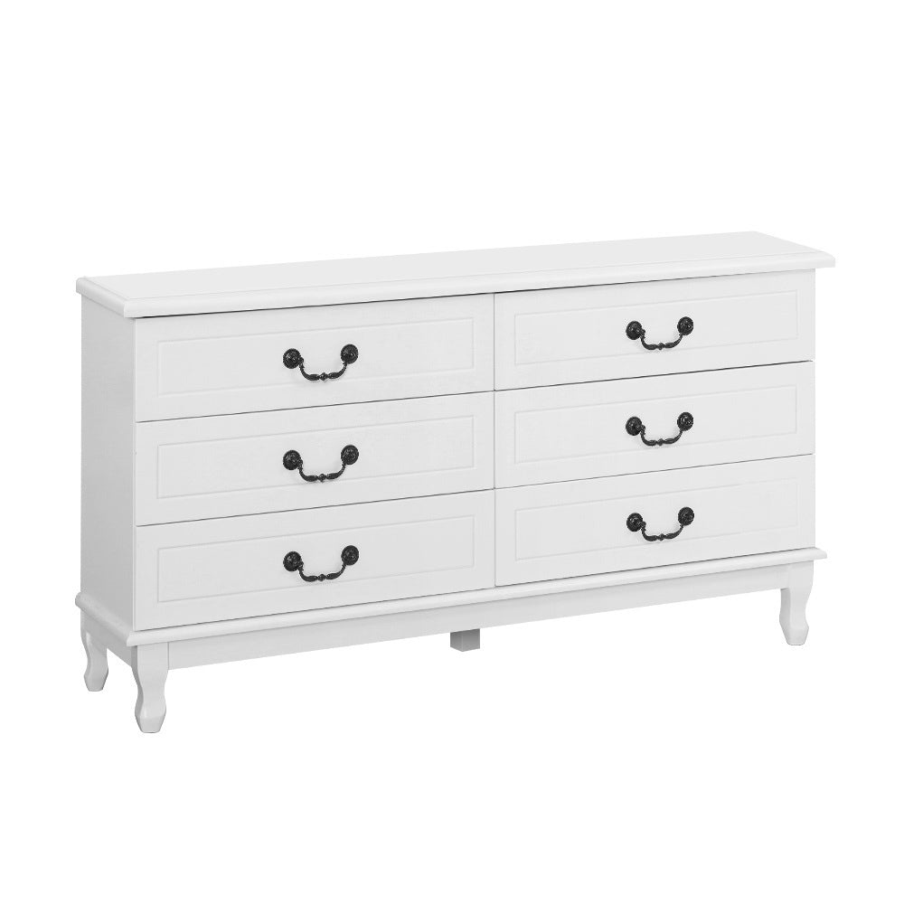 Artiss 6 Chest of Drawers - KUBI White