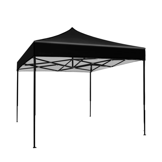 Instahut Gazebo Pop Up Marquee 3x3 Outdoor Tent Folding Wedding Gazebos Black