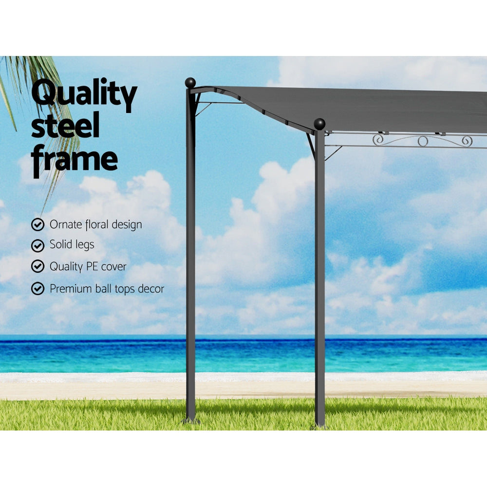 Instahut Gazebo Marquee 3m Outdoor Event Wedding Tent Camping Party Shade Iron Art Canopy Grey