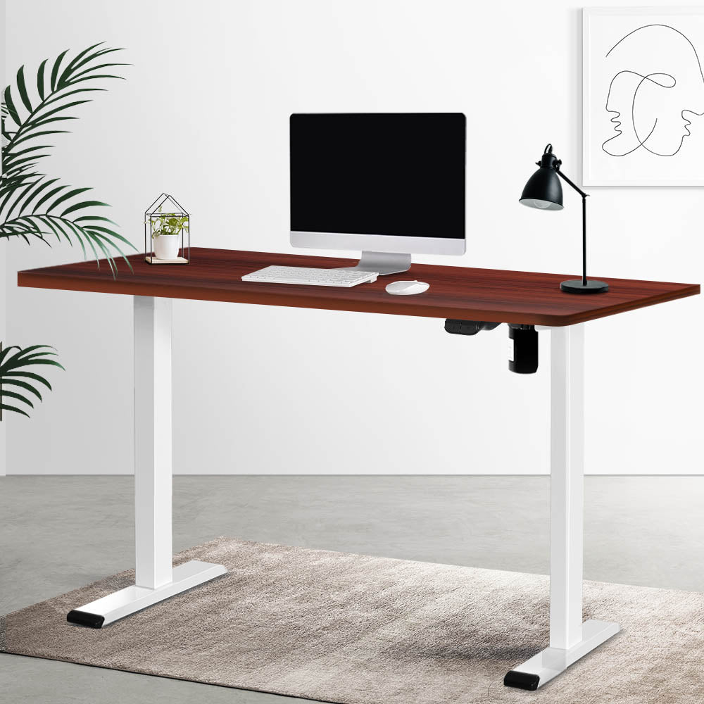 Artiss Standing Desk Motorised Sit Stand Desks Walnut 120CM