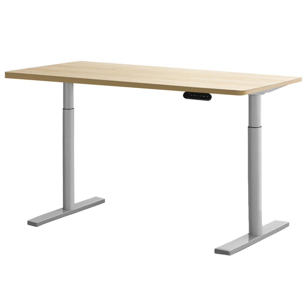 Artiss Standing Desk Motorised Electric Dual Motor White Oak 140CM