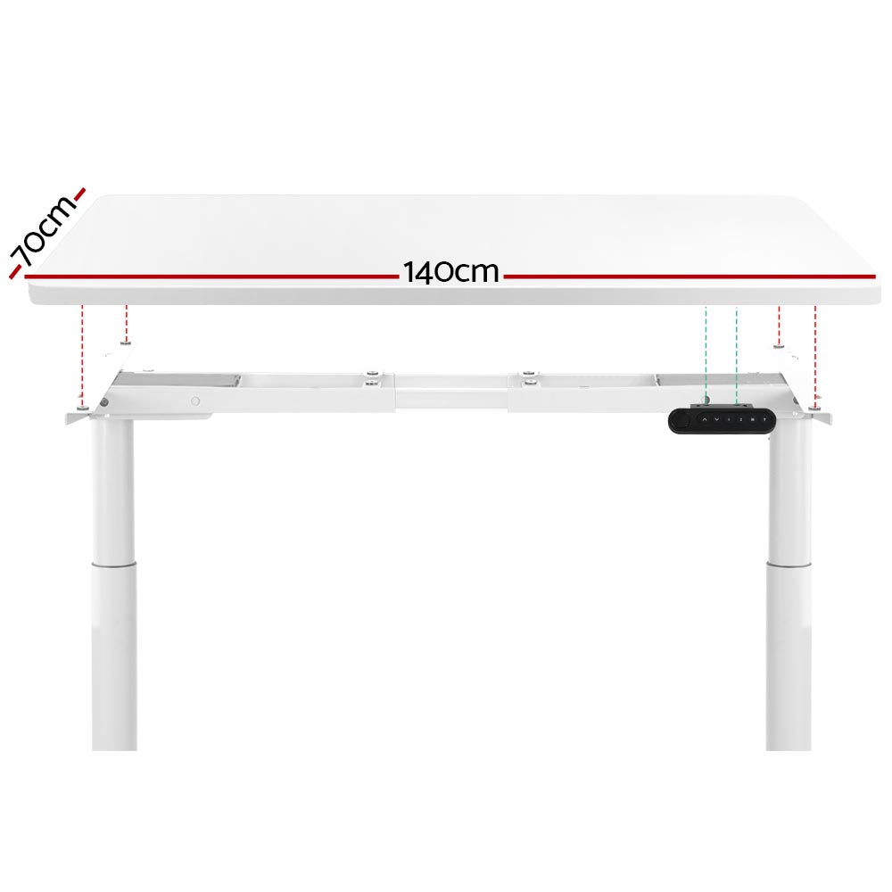 Artiss Standing Desk Motorised Electric Dual Motor 140CM White