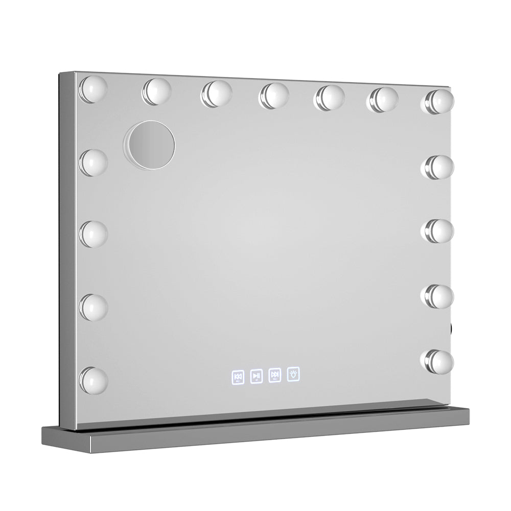 Embellir Bluetooth Makeup Mirror 58X46cm Hollywood with Light Dimmable 15 LED