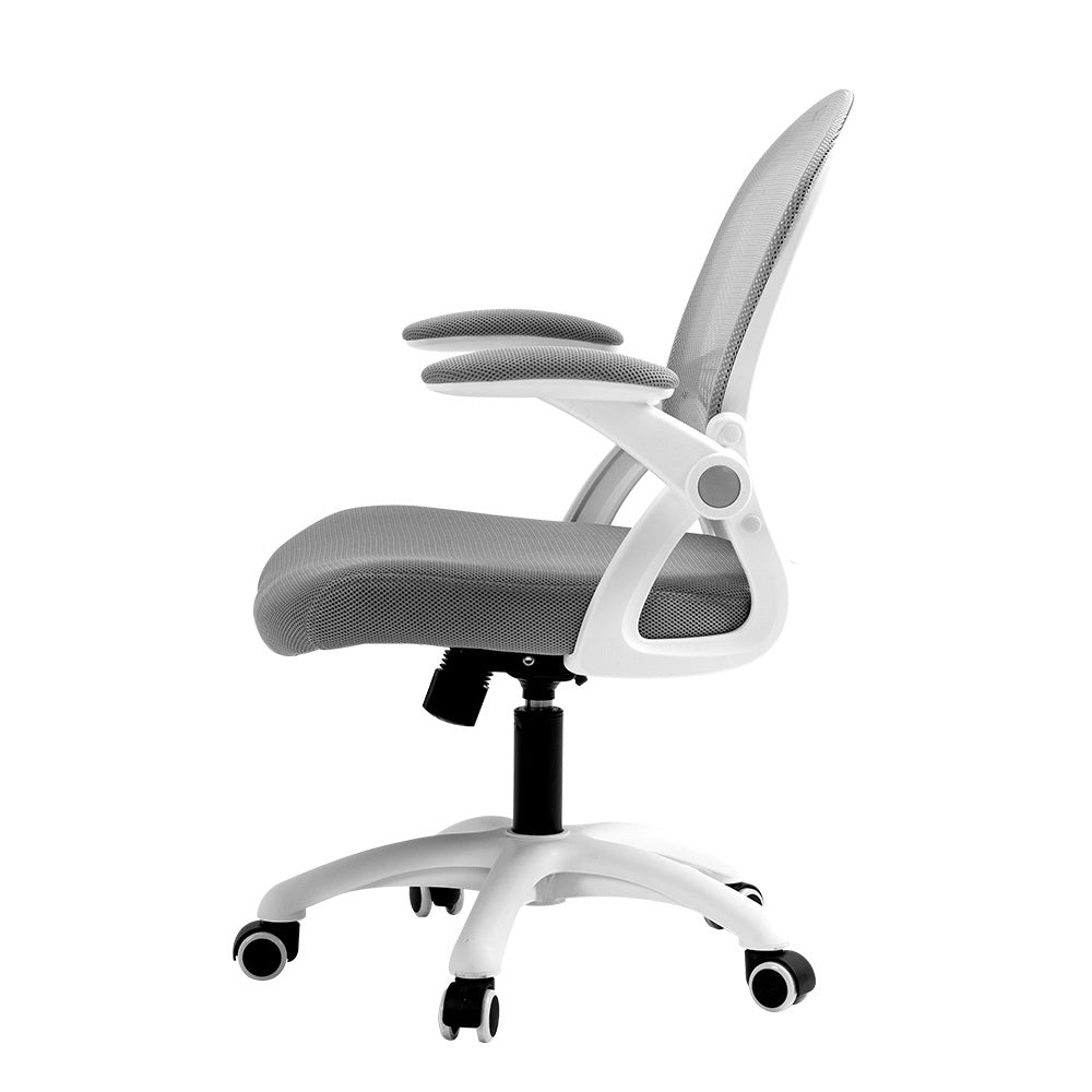 Artiss Mesh Office Chair Mid Back Grey