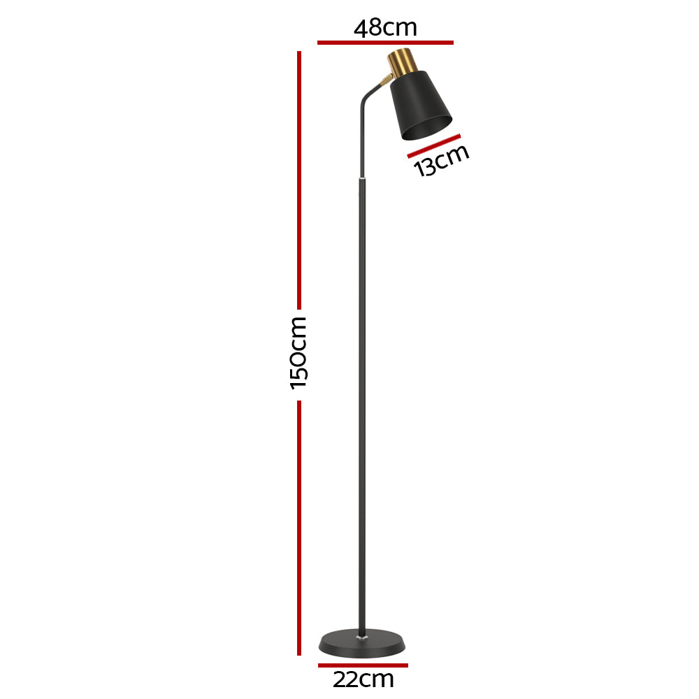 Artiss Floor Lamp Modern Light Stand LED Home Room Office Reading Black