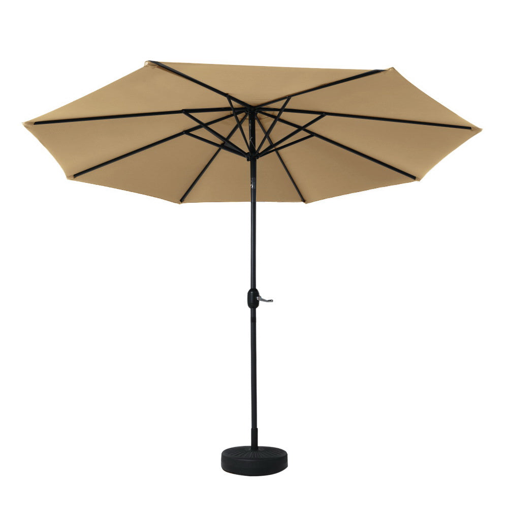 Instahut 3m Outdoor Umbrella w/Base Pole Tilt Beach Garden Patio Beige