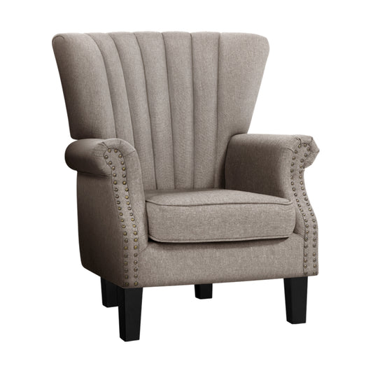 Artiss Armchair Wingback Beige Andrew