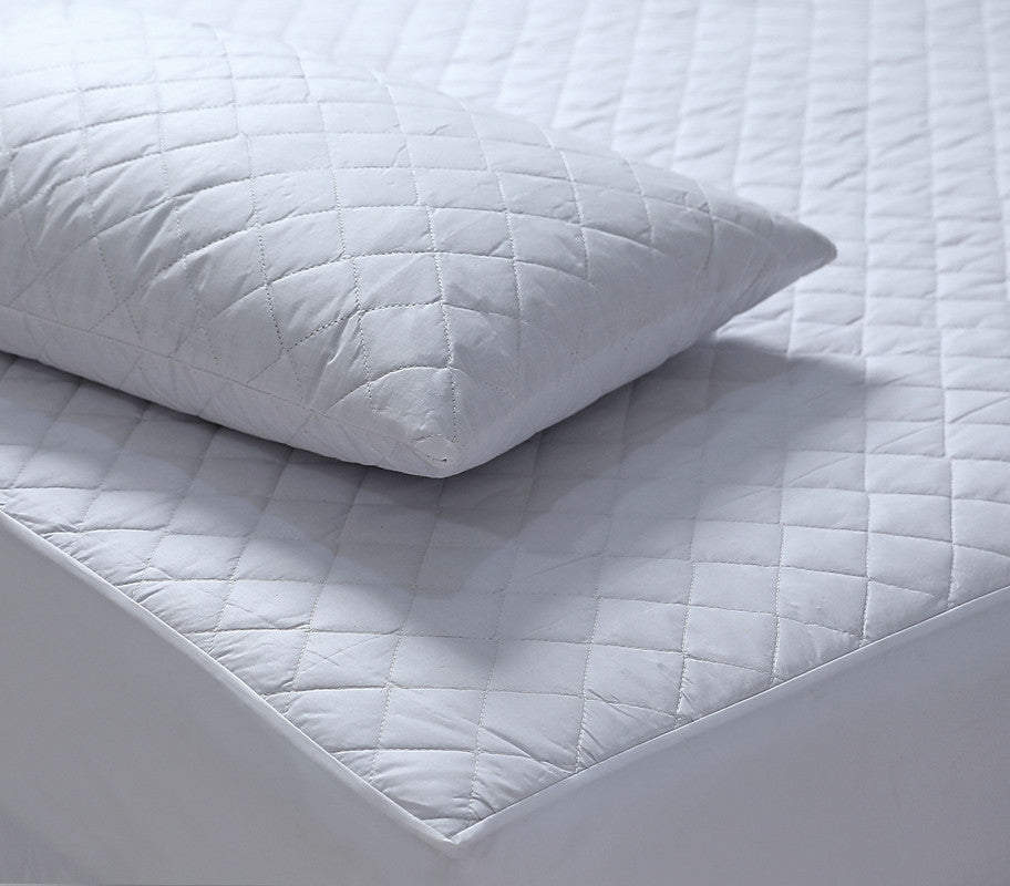 Elan Linen 100% Cotton Quilted Fully Fitted 50cm Deep King Size Waterproof Mattress Protector