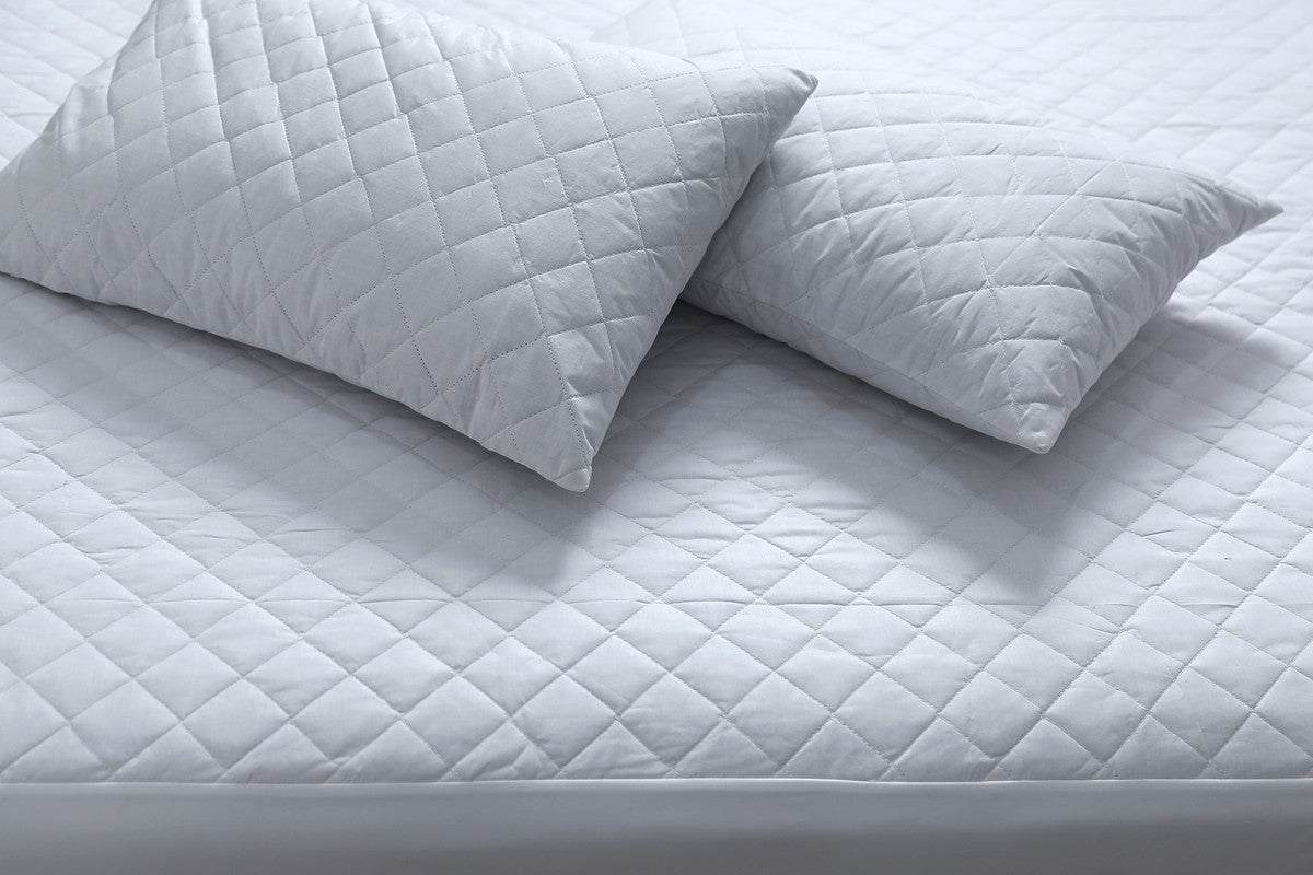 Elan Linen 100% Cotton Quilted Fully Fitted 50cm Deep King Size Waterproof Mattress Protector