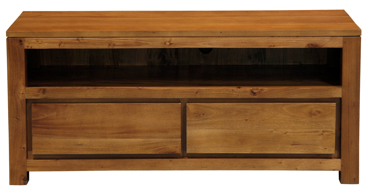 Amsterdam 2 Drawer Entertainment Unit (Light Pecan)