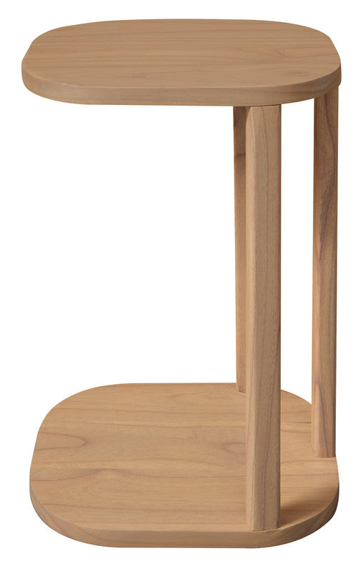 Oslo Solid Mindi Timber Side Table (Natural)