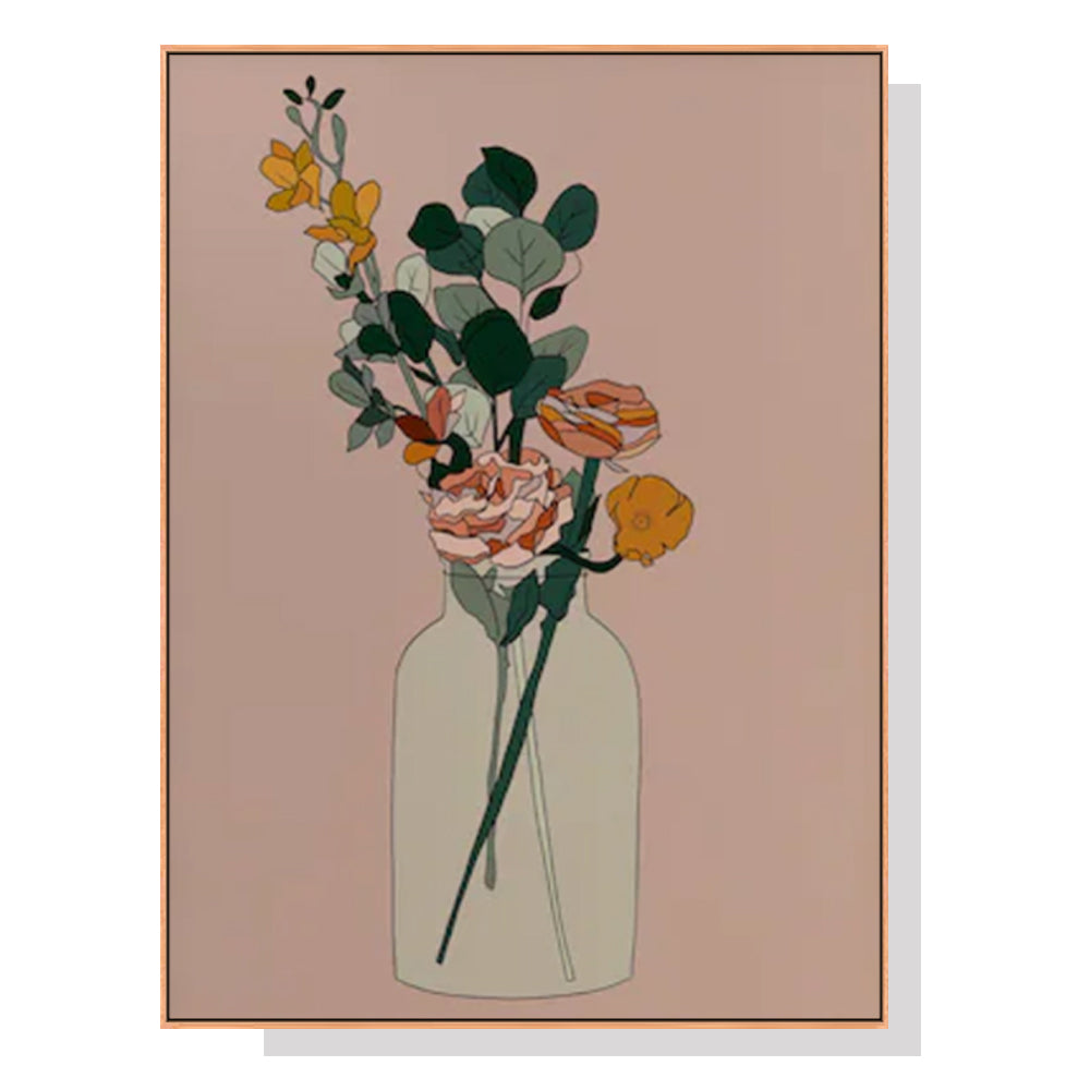 Wall Art 80cmx120cm Boho Floral Wood Frame Canvas