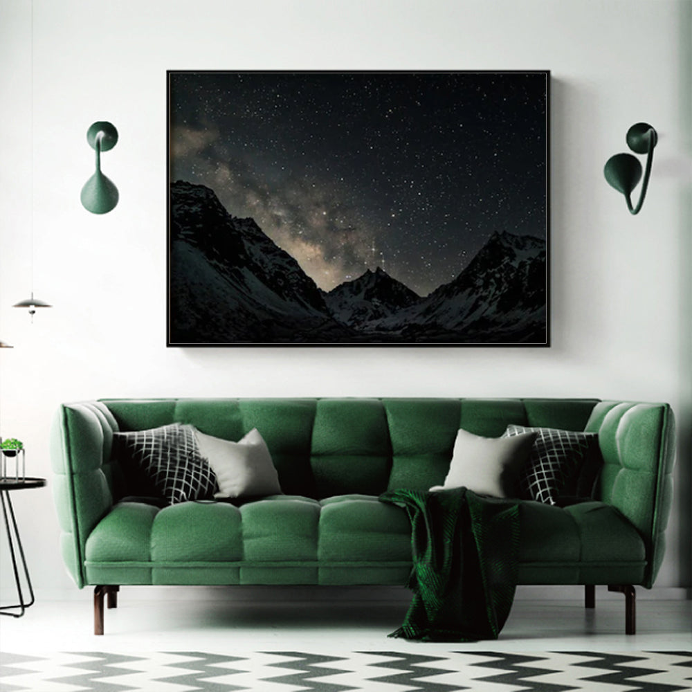 Wall Art 70cmx100cm Night Court Black Frame Canvas