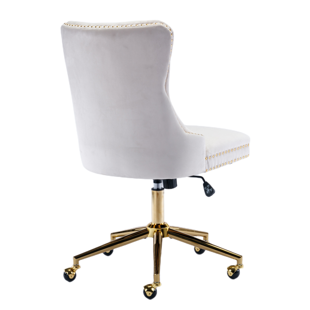 Velvet Home Office Chair- Beige