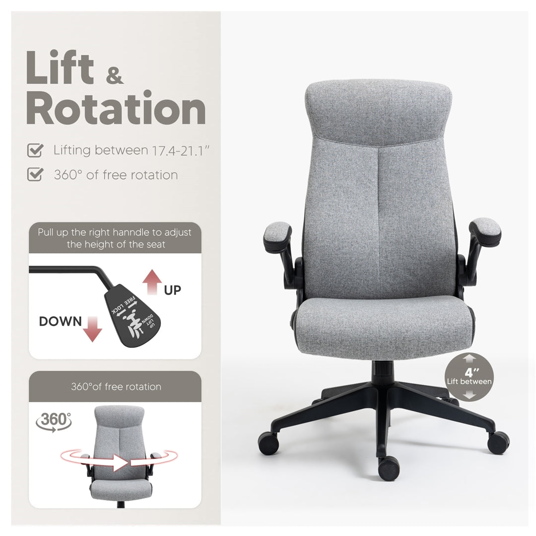 High Back Office Chair -Grey