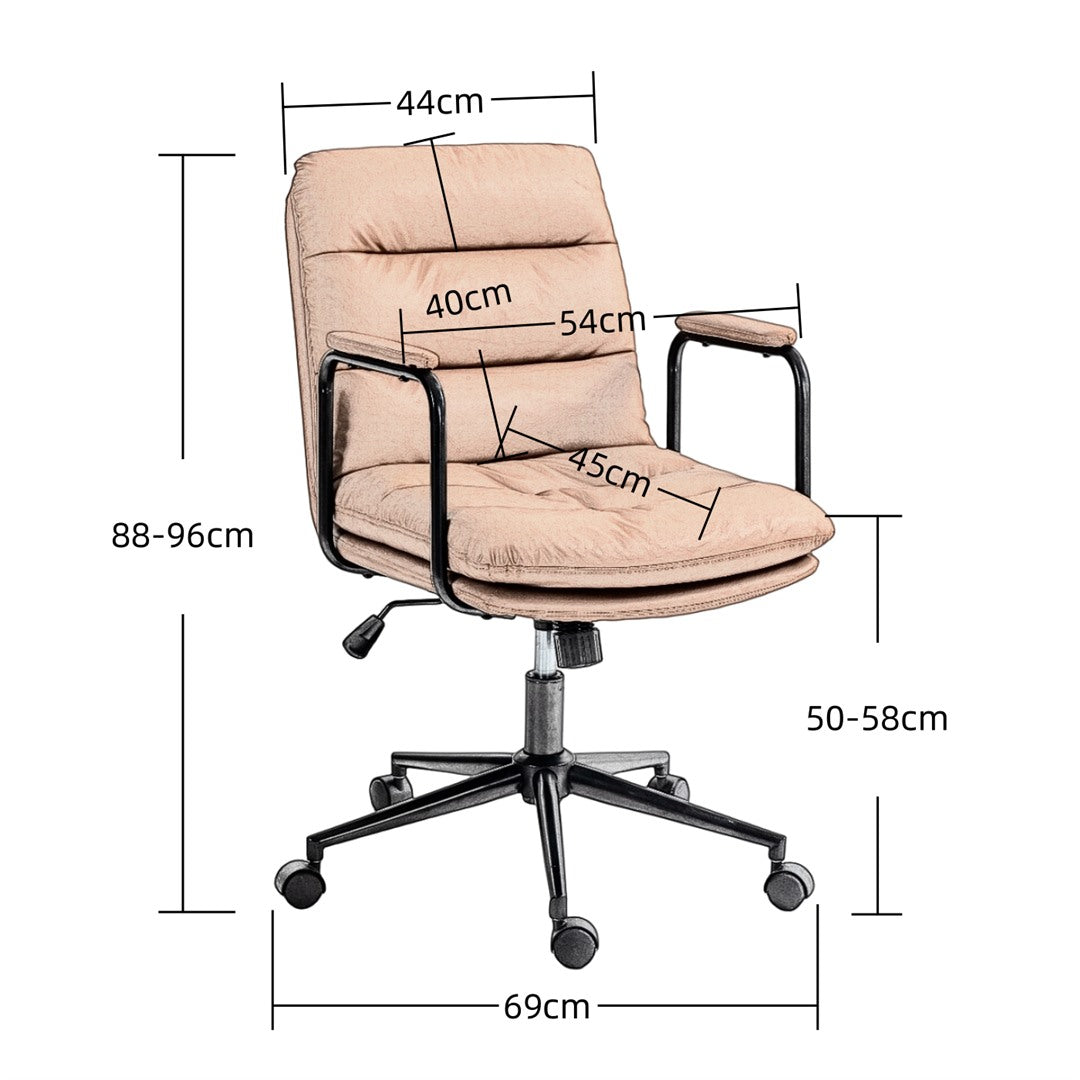 Faux Leather Office Chair -Brown