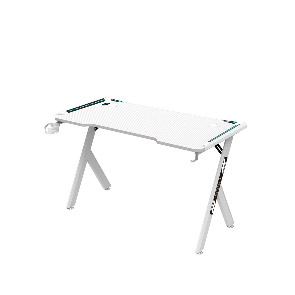 EKKIO RGB Gaming Desk Y Shape White 140cm EK-GD-104-AL