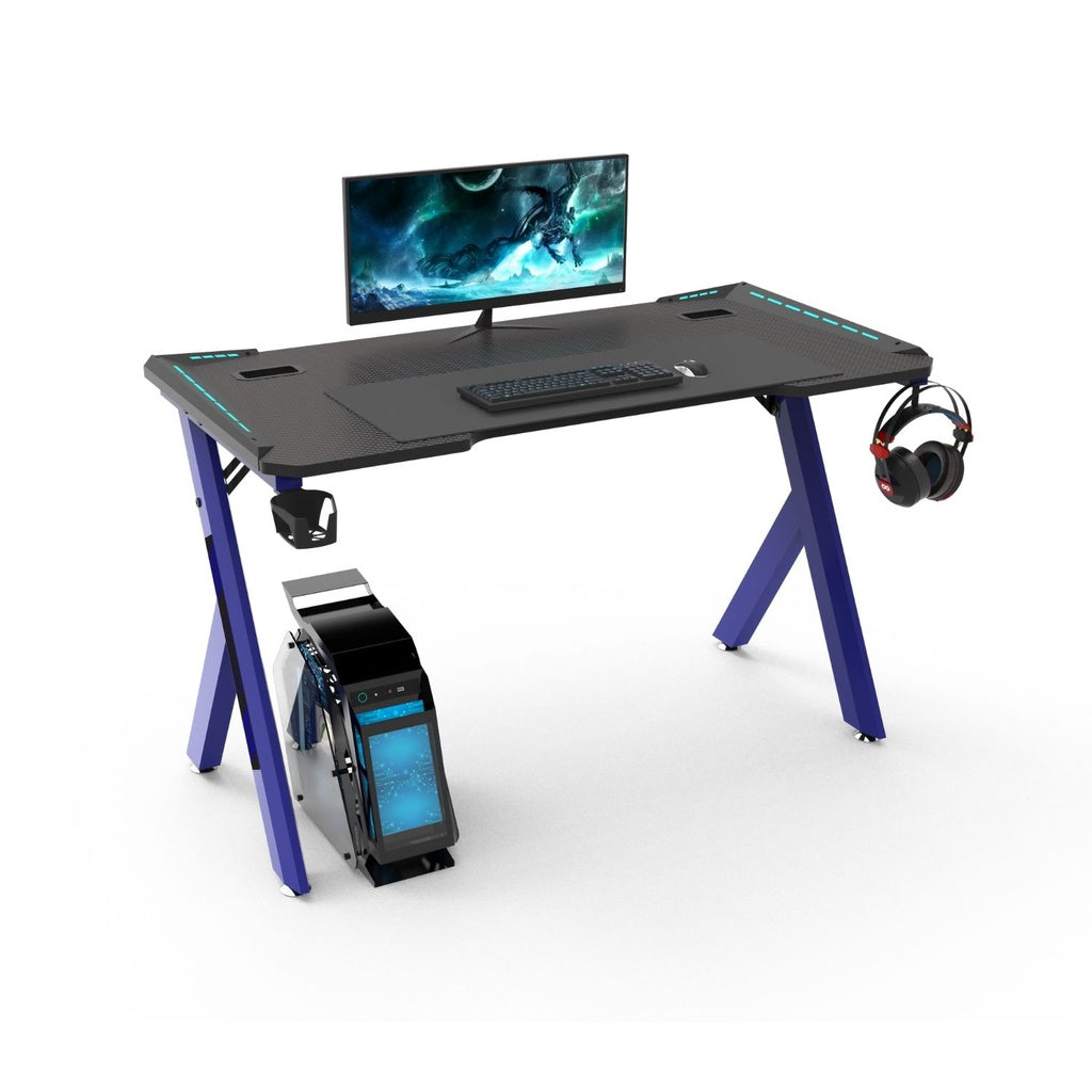 EKKIO RGB Gaming Desk Y Shape Blue 140cm EK-GD-103-AL