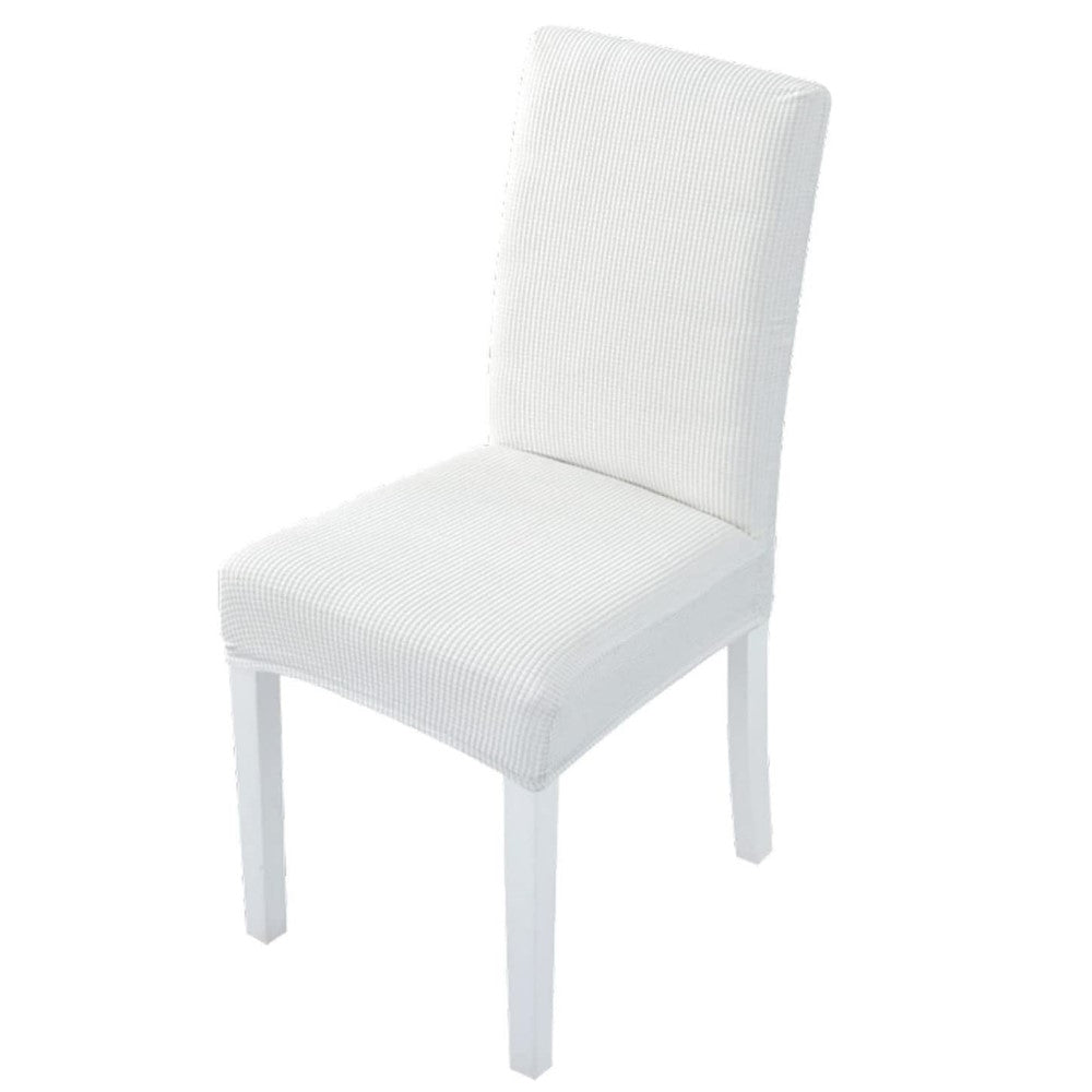 GOMINIMO 6pcs Dining Chair Slipcovers/ Protective Covers (White) GO-DCS-106-RDT