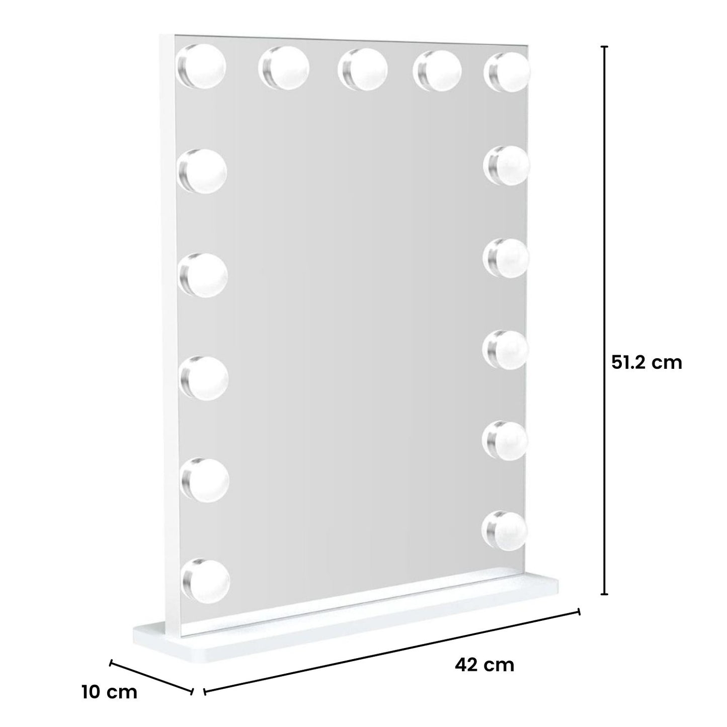 GOMINIMO Hollywood Mirror 15 LED 512*420mm Vertical GO-HW-100-JR