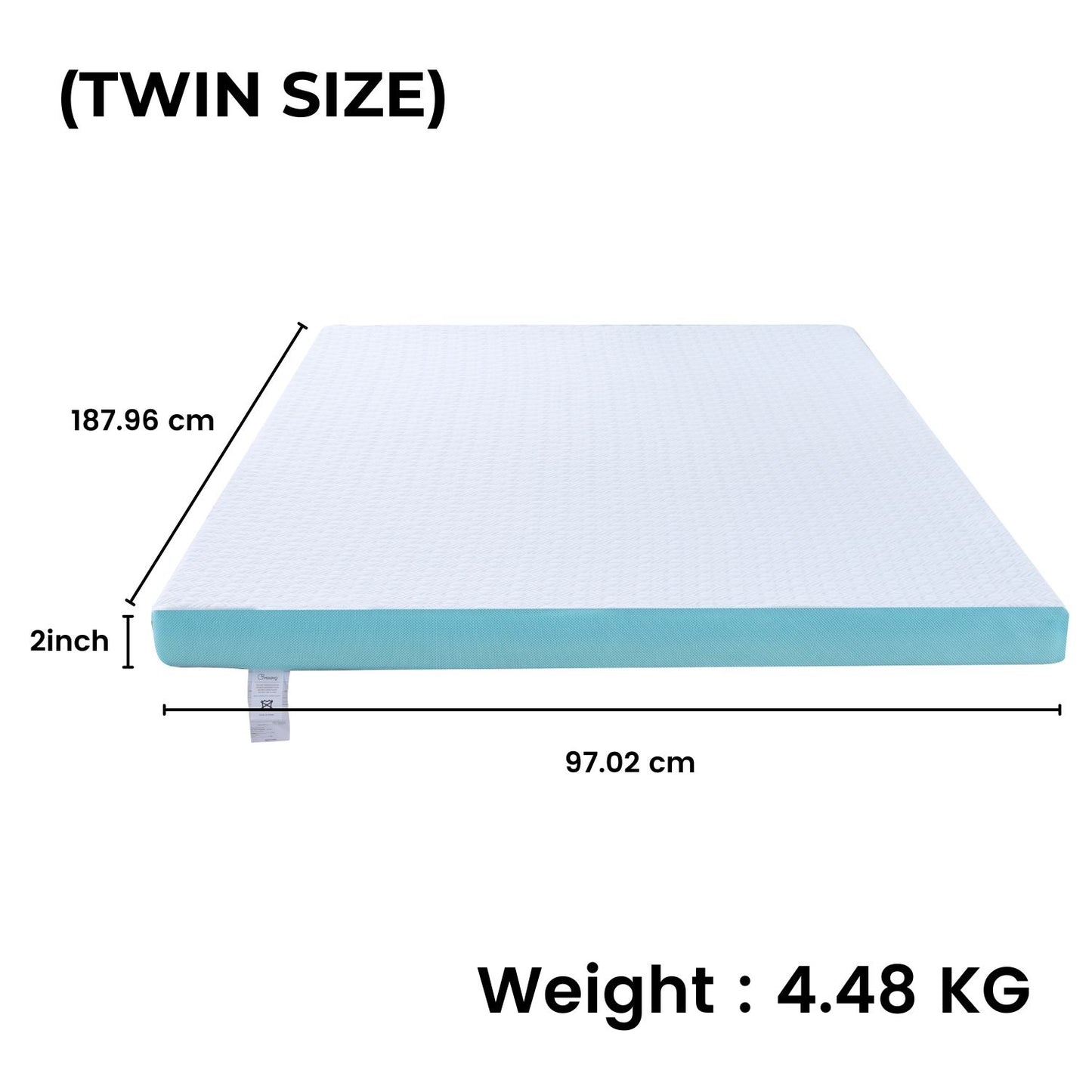 GOMINIMO Dual Layer Mattress Topper 2 inch with Gel Infused (Twin) GO-MTP-100