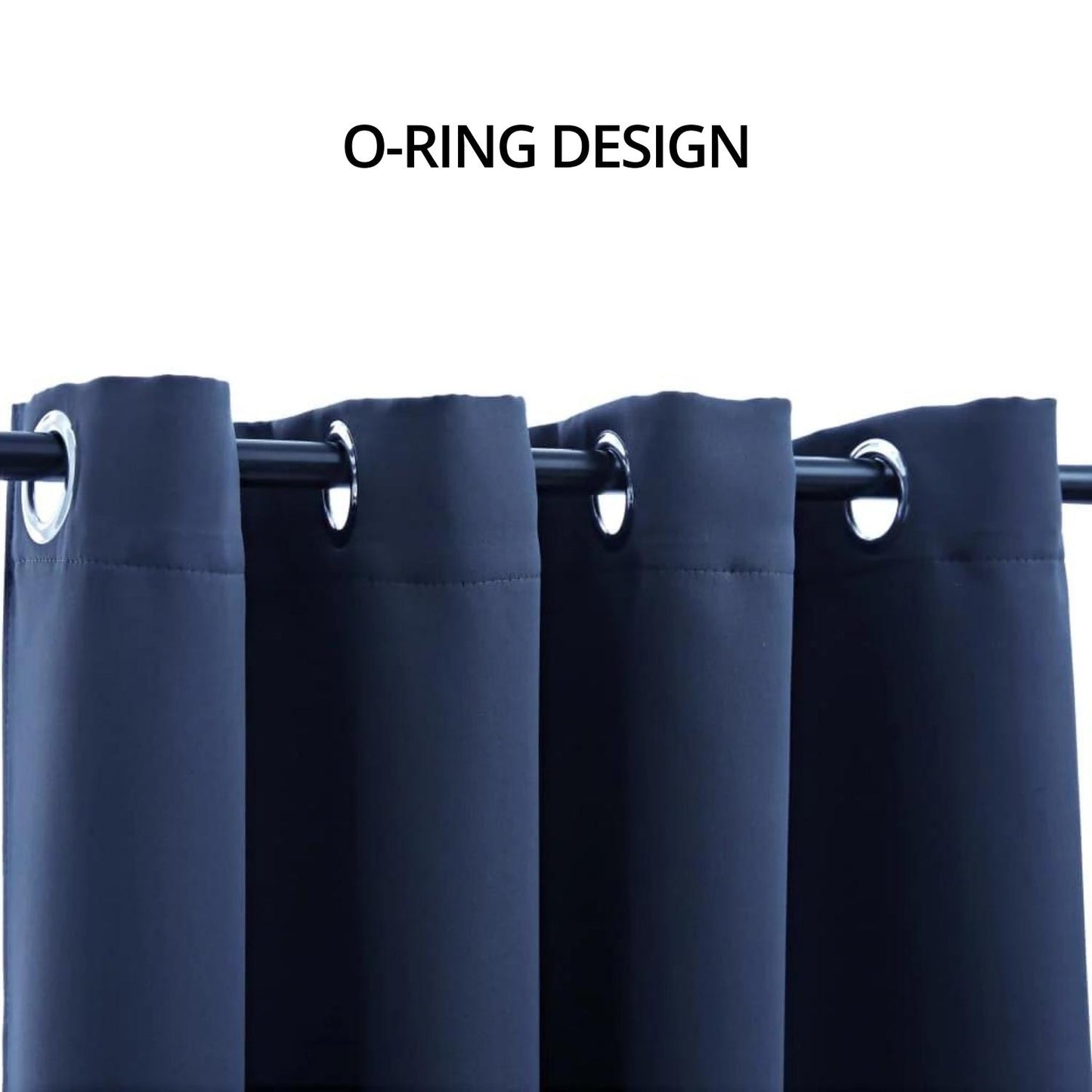 GOMINIMO Blackout Window Curtains for Thermal Insulated Room (Set of 2, W132cm x D243cm, Dark Blue) GO-CNB-112-MM