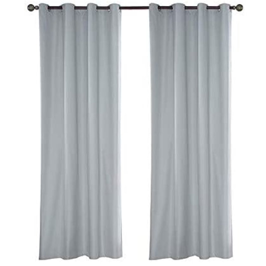 Gominimo Temp Blackout Blinds Curtain Detachable Set of 2 240 x 140cm Black