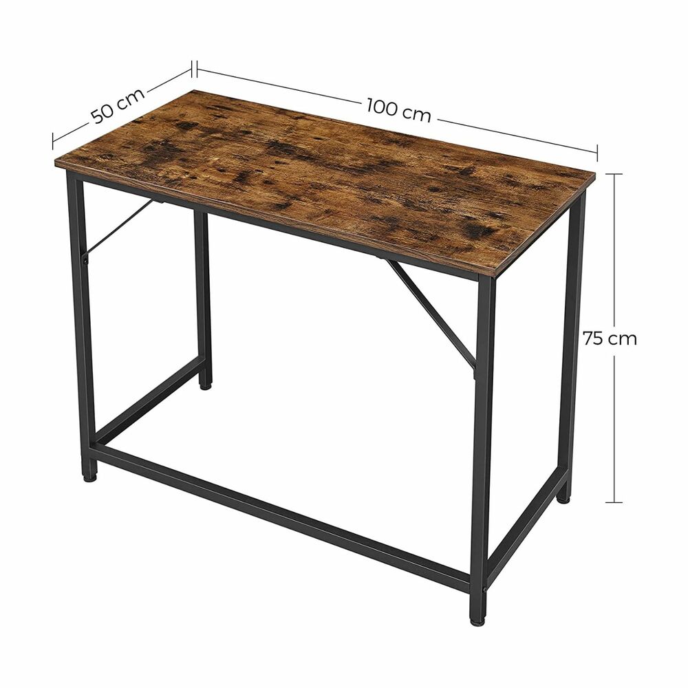 VASAGLE Computer Desk Rustic Brown and Black LWD41X