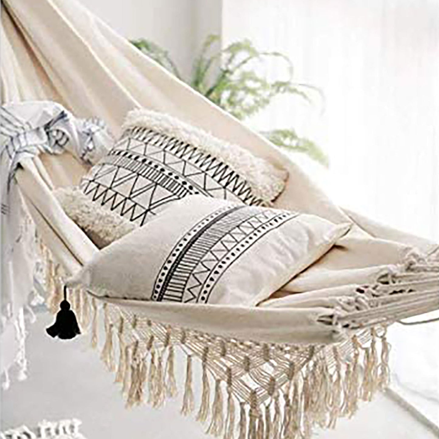 Boho Cotton Macrame Hammock-Natural