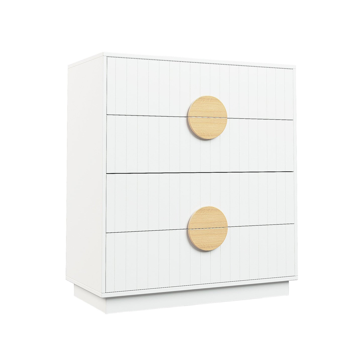 Sarantino Gail Chest Of Drawers Tallboy Dresser In White