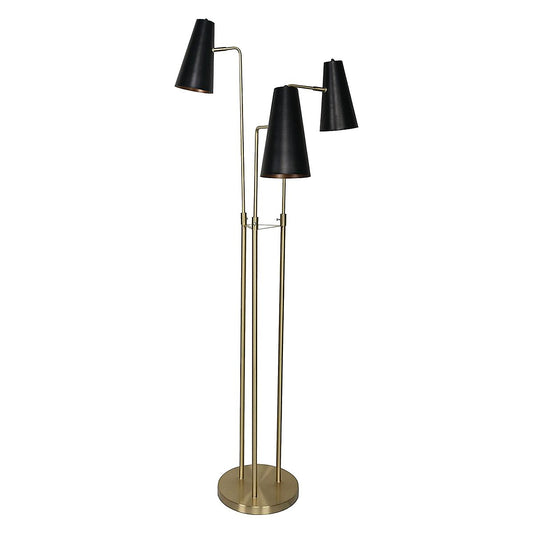 Sarantino Three Metal Shade Floor Lamp