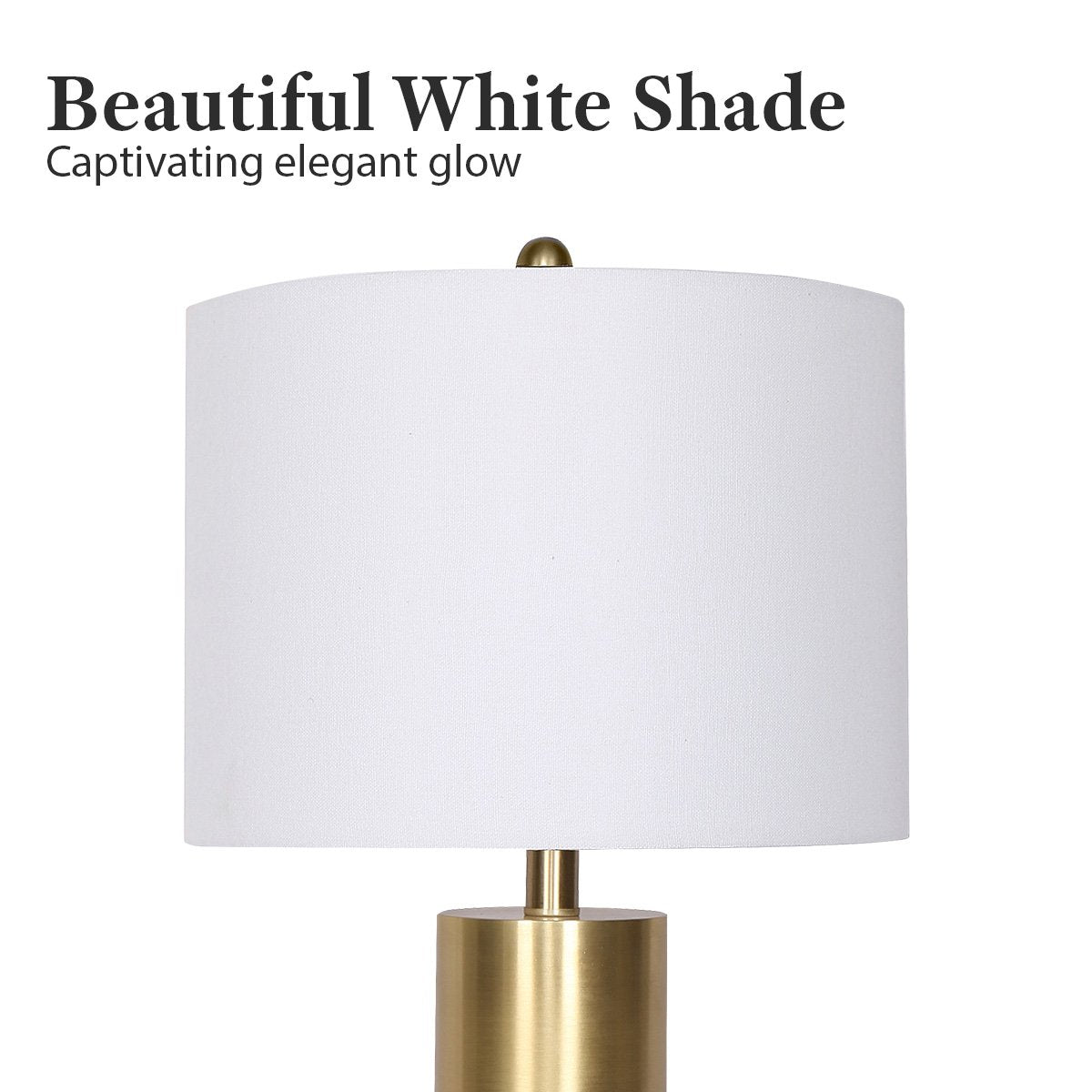 Sarantino Metal And Marble Table Lamp - White