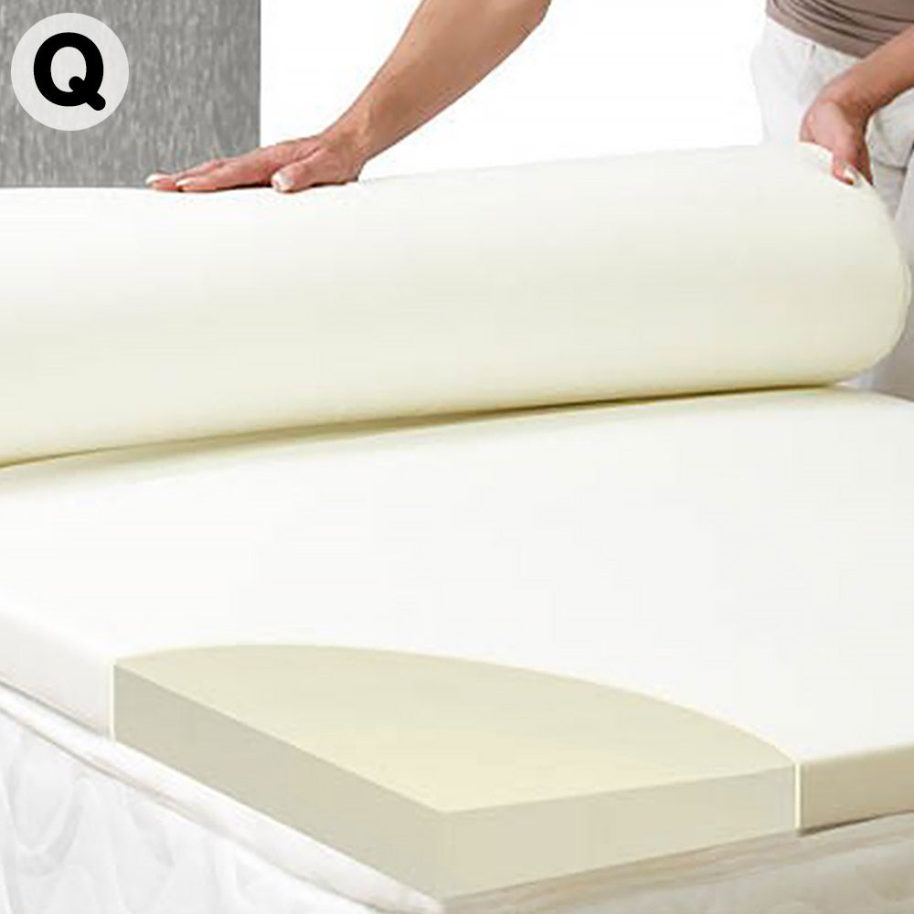 Laura Hill High Density Mattress Foam Topper 7cm - Queen