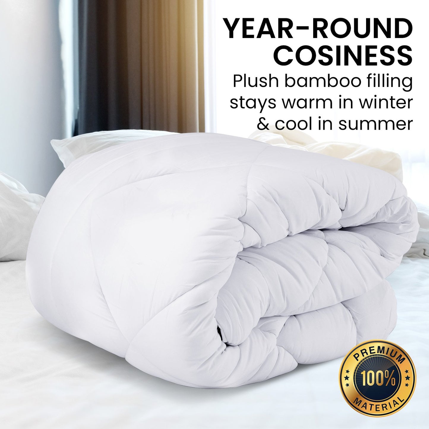 Laura Hill Microfibre Bamboo Comforter Quilt 700gsm - King