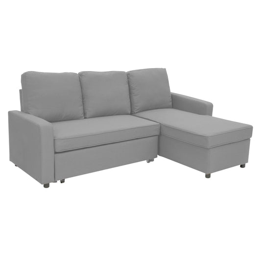 Sarantino3-seater Corner Sofa Bed With Storage Lounge Chaise Couch - Light Grey