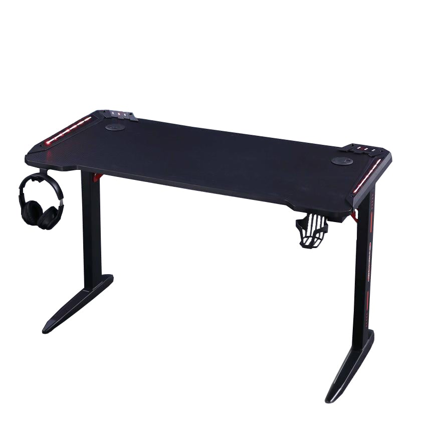 140cm Gaming Desk Desktop PC Computer Desks Desktop Racing Table Office Laptop Y-legs Black